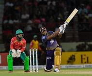 Kieron Pollard in action during the Caribbean Premier League 2019